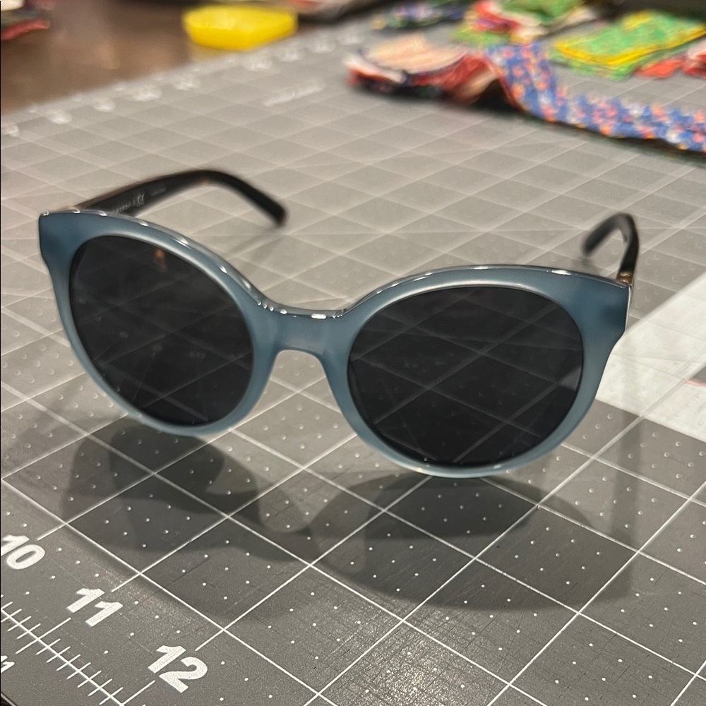 Tory Burch Blue Round Sunglasses